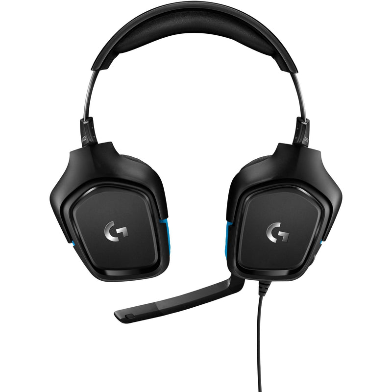 Load image into Gallery viewer, Logitech g432 7.1 surround sound wired over-ear gaming headset (zwart blauw, pc, playstation 4, playstation 5, xbox one, xbox series x|s, nintendo switch)
