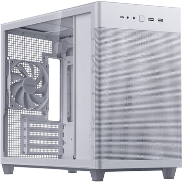 Asus prime ap201 midi tower behuizing (wit | 2x usb-a | 1x usb-c | tempered glass)