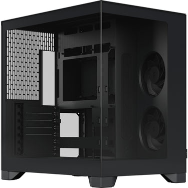 Fractal design pop 2 vision midi tower behuizing (zwart | 1x usb-a | 1x usb-c | tempered glass)