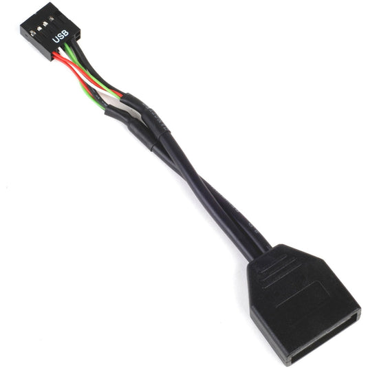 Silverstone g11303050-rt, usb 2.0 (intern) 9pin > usb 3.0 (intern) 19pin adapter (zwart)