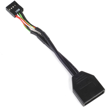 Silverstone g11303050-rt, usb 2.0 (intern) 9pin > usb 3.0 (intern) 19pin adapter (zwart)