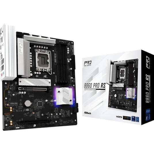 Asrock b860 pro rs socket 1851 moederbord (raid, 2.5 gb-lan, sound, atx)