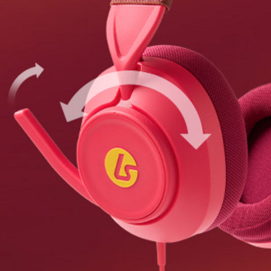 Powera lucidsound ls10x gen 2 bedrade gamingheadset voor xbox series x|s - rood vuur over-ear gaming headset (rood geel, xbox series x|s, xbox one, pc)