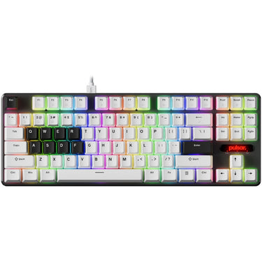 Pulsar pcmk 2he tkl mechanical gaming keyboard (wit, us lay-out (qwerty), 80% (tkl), rgb, pbt double-shot keycaps, hot-swap)