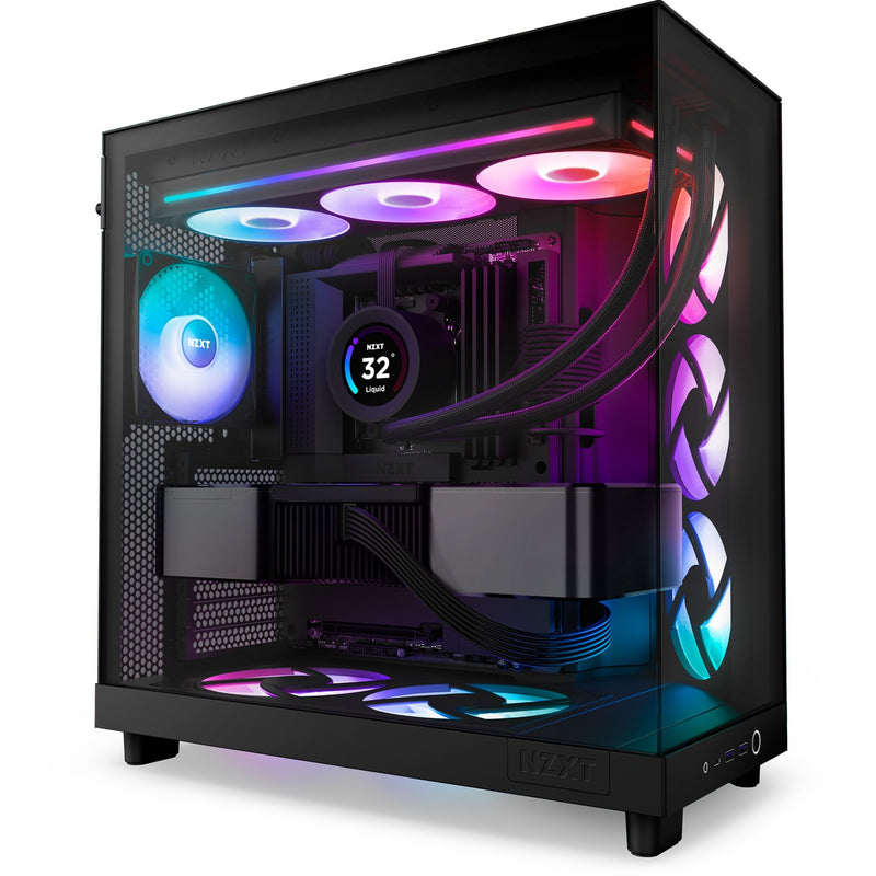 Load image into Gallery viewer, Nzxt f360 rgb core case fans (zwart, 3 stuks, 360 x 120 x 26 mm)
