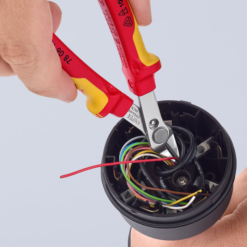 Load image into Gallery viewer, Knipex electronic super knips® vde 78 06 125 elektronica-tang (rood geel)

