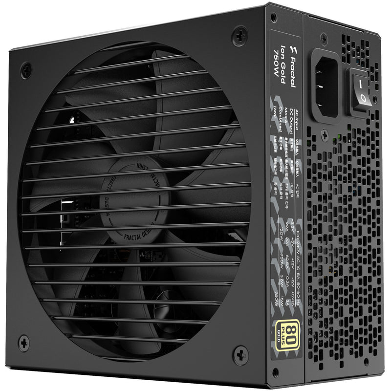Afbeelding laden in galerijviewer, Fractal design ion gold 3 modulaire 750 watt voeding (zwart, 1x 12v-2x6, 3x pcie)
