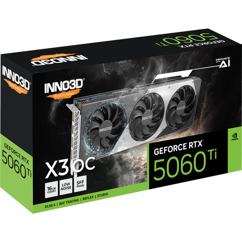 Load image into Gallery viewer, Inno3d geforce rtx 5060 ti twin x3 oc 16gb grafische kaart (3x displayport, 1x hdmi 2.1, dlss 4)
