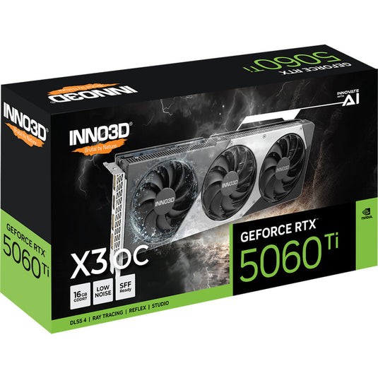 Inno3d geforce rtx 5060 ti twin x3 oc 16gb grafische kaart (3x displayport, 1x hdmi 2.1, dlss 4)