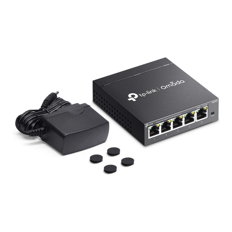 Load image into Gallery viewer, Tp-link omada es205g 5-poort gigabit easy managed switch (zwart)
