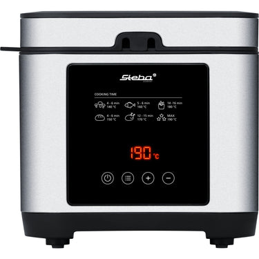 Steba df 150 frituurpan (roestvrij staal zwart, 2,5 liter)