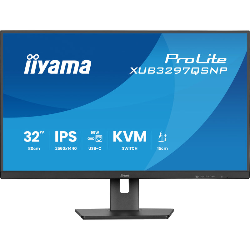 Load image into Gallery viewer, Iiyama prolite xub3297qsnp-b1 32 monitor (zwart, hdmi, 2x displayport, 2x usb-a, 2x usb-c, rj-45)

