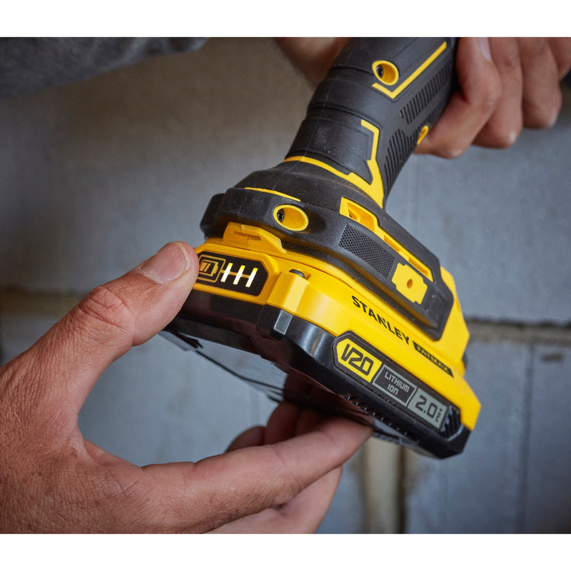 Load image into Gallery viewer, Stanley fatmax v20 18v 2.0ah lithium-ion accu oplaadbare batterij (geel zwart)

