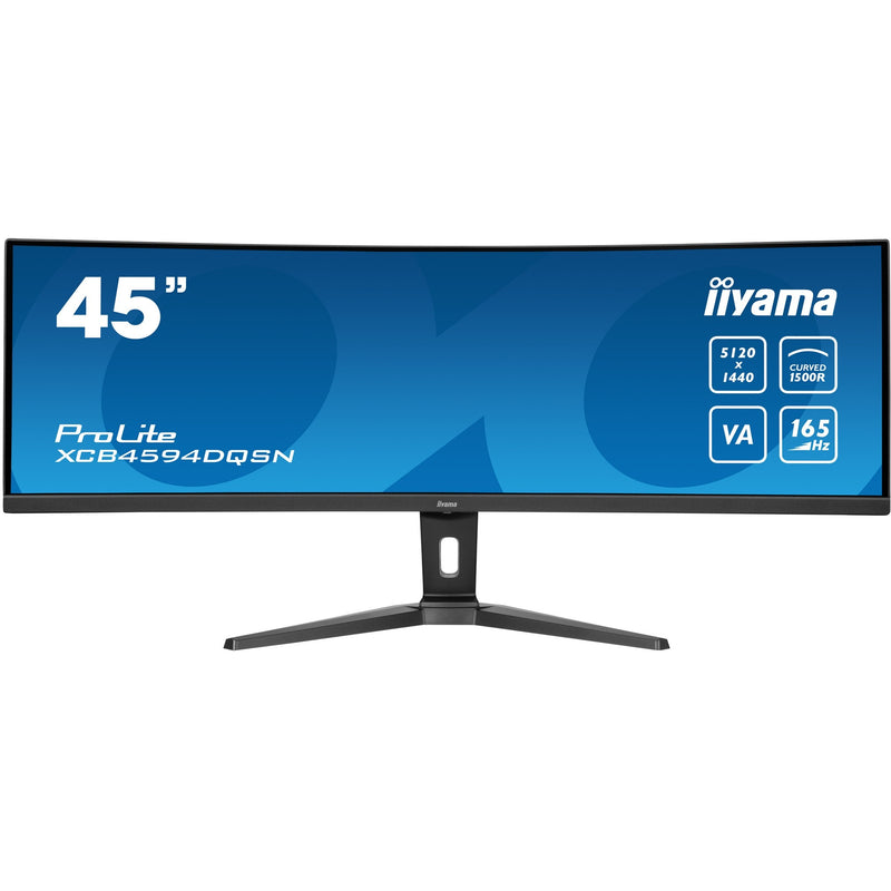 Load image into Gallery viewer, Iiyama prolite xcb4594dqsn-b1 44.5 curved ultrawide monitor (zwart, 2x hdmi, displayport, 3x usb-a, usb-b, usb-c, rj-45, 165 hz)
