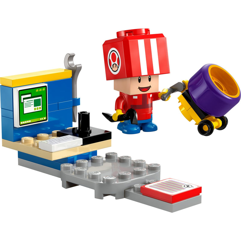 Afbeelding laden in galerijviewer, Lego super mario - mario kart - toad (pitstop) constructiespeelgoed (30702)
