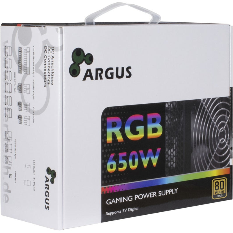 Load image into Gallery viewer, Inter-tech argus rgb-650w cm ii modulaire 650 watt voeding (zwart, 2x pcie)
