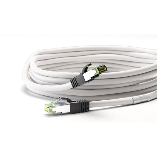 Goobay netwerkkabel cat.8.1 s ftp (wit, 0,5 meter)