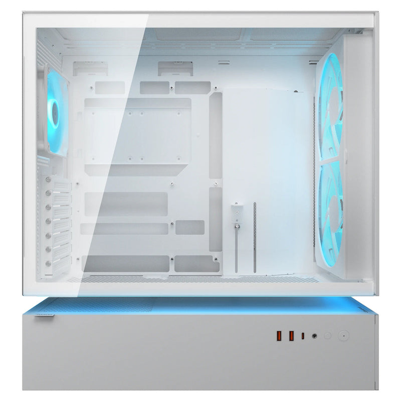 Load image into Gallery viewer, Cougar cfv235 mesh midi tower behuizing (wit | 2x usb-a | 1x usb-c | rgb | tempered glass)
