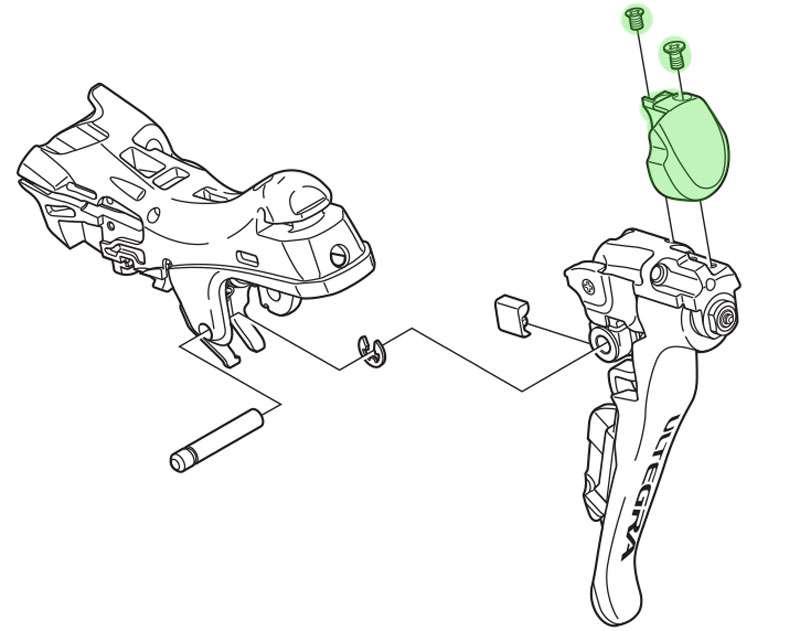 Load image into Gallery viewer, Shimano ultegra st-6800 name plate left
