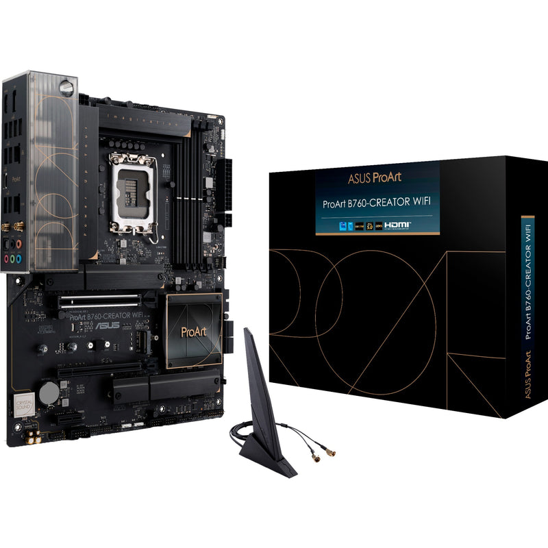 Load image into Gallery viewer, Asus proart b760-creator wifi socket 1700 moederbord (zwart brons, raid, 2.5 gb-lan, gb-lan, wi-fi 6, bt, sound, atx)
