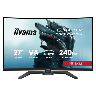 Iiyama g-master red eagle gcb2784hsu-b1 27 curved gaming monitor (zwart, 2x hdmi, displayport, 2x usb, 240 hz)