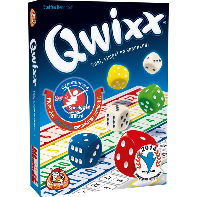 Load image into Gallery viewer, White goblin games qwixx dobbelspel (nederlands, 2 - 5 spelers, 15 minuten, vanaf 8 jaar)
