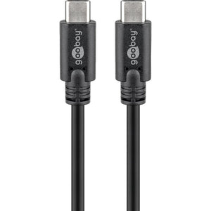 Goobay sync charge super speed usb-c kabel (zwart, 3 meter)