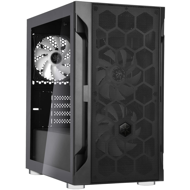 Load image into Gallery viewer, Silverstone sst-fah1mb-pro midi tower behuizing (zwart | 3x usb-a | rgb | tempered glass)
