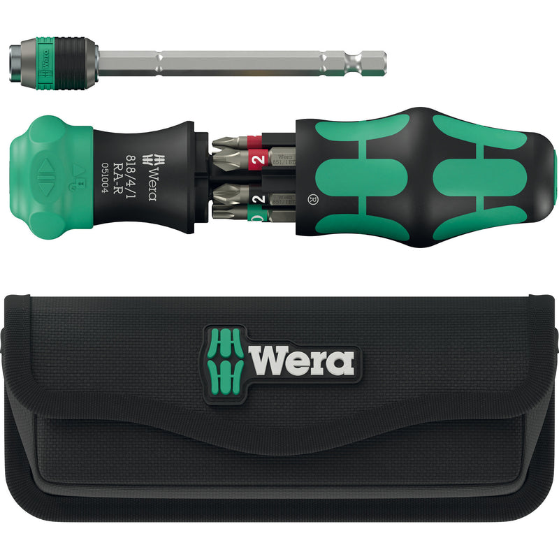 Load image into Gallery viewer, Wera kraftform kompakt 20 ra-r met etui, 6‑delig bitset (zwart groen)
