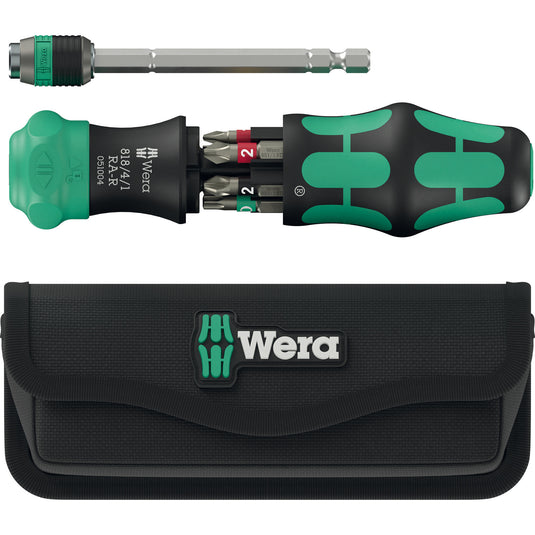 Wera kraftform kompakt 20 ra-r met etui, 6‑delig bitset (zwart groen)