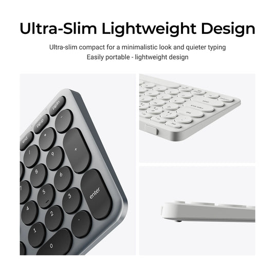 Keychron b4 pro-k1 toetsenbord (grijs, us lay-out (qwerty), scissor switches, 96%, abs keycaps, 2.4 ghz | bluetooth | usb)