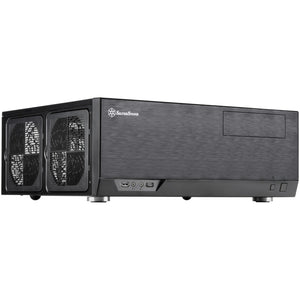 Silverstone sst-gd09b-c htpc behuizing (zwart | 1x usb-a | 1x usb-c)