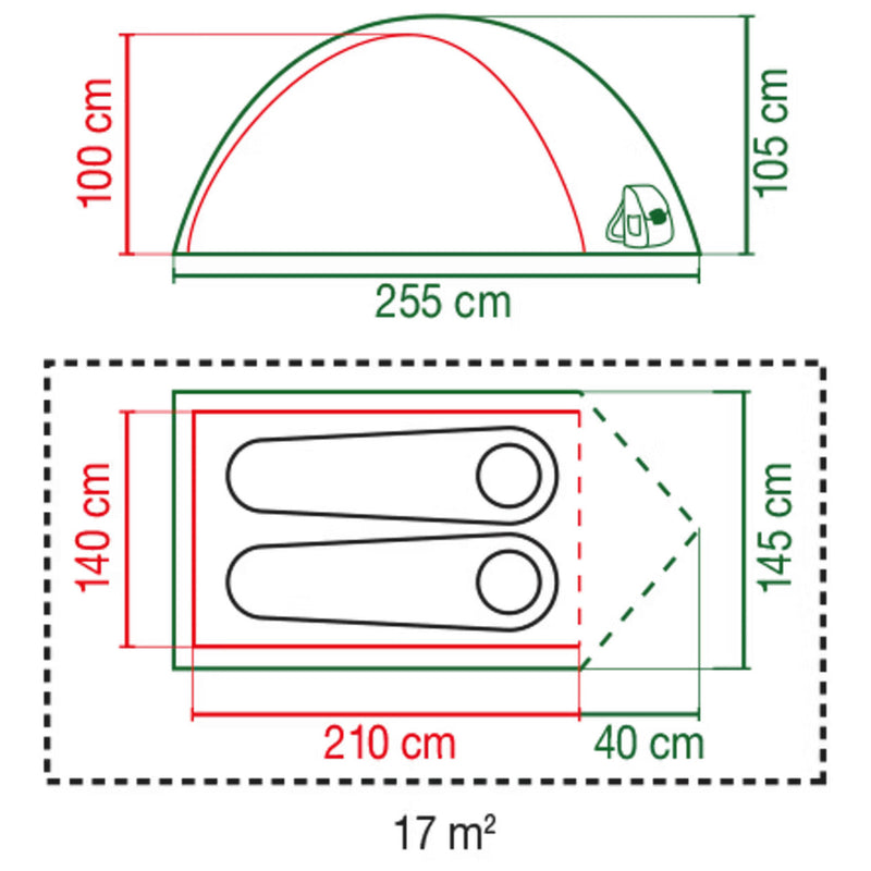 Load image into Gallery viewer, Coleman darwin 2 plus blackout tent (donkergroen)
