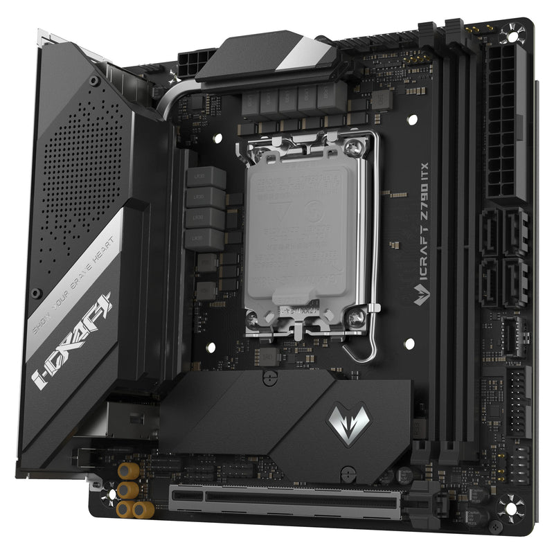 Afbeelding laden in galerijviewer, Maxsun ms-icraft z790 itx wifi socket 1700 moederbord (zwart, raid, 2.5 gb-lan, wlan, bt, sound, mini-itx)
