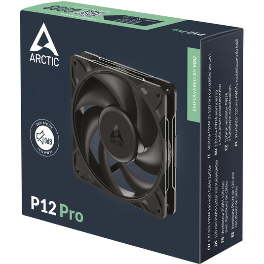 Arctic p12 pro case fan (zwart, 120 x 120 x 25 mm, pwm)