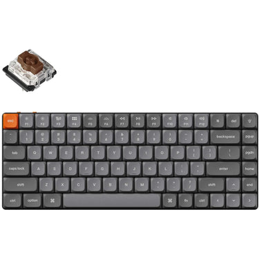 Keychron k3 max-h3, toetsenbord (zwart, us lay-out, gateron low profile 2.0 mechanical brown, rgb leds, 75%, double-shot pbt, hot swap, 2.4ghz | bluetooth 5.1 | usb-c)