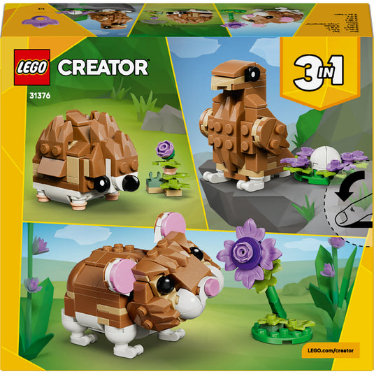 Lego ® creator 3in1 schattige hamster met bloem - 31376