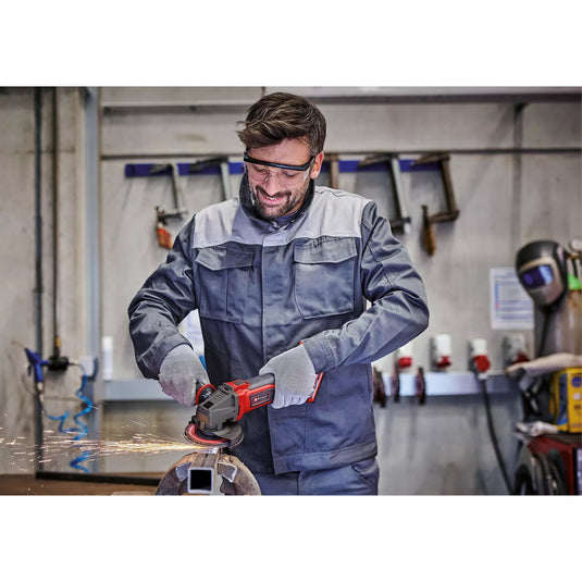 Einhell accu haakse sliijper te-ag 18 125-2 li (1x4,0 ah) haakse slijper (rood zwart, incl. 4.0 ah power x-change accu en oplader)