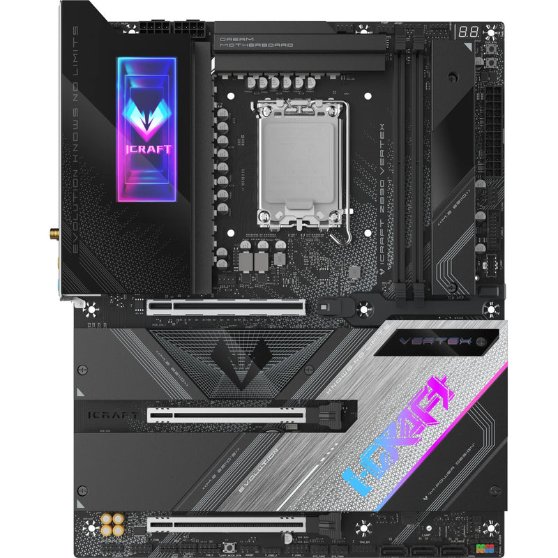 Afbeelding laden in galerijviewer, Maxsun ms-icraft z890 vertex socket 1851 moederbord (zwart, raid, 5 gb-lan, wlan, bt, sound, atx)
