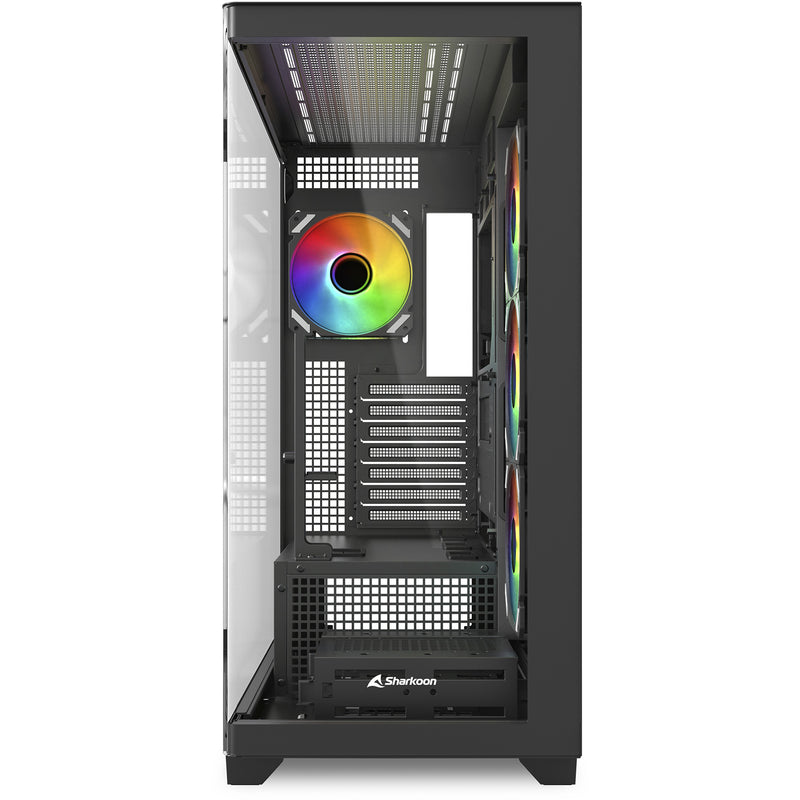 Load image into Gallery viewer, Sharkoon elite shark ca500 midi tower behuizing (zwart | 2x usb-a | 1x usb-c | rgb | tempered glass)
