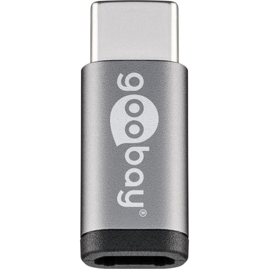 Goobay usb-c > usb micro-b 2.0 adapter (grijs)