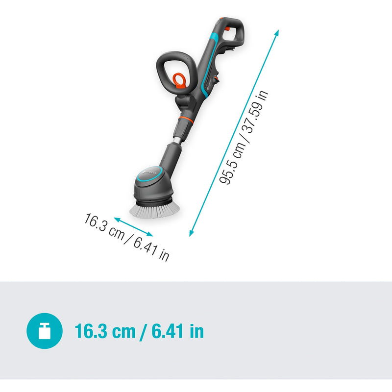Load image into Gallery viewer, Gardena aquabrush compact accu-multireiniger 02 18v p4a solo vloerreiniger (grijs turquoise, 14840-55, power for all alliance, accu en lader niet inbegrepen)
