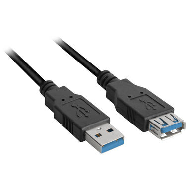 Sharkoon usb 3.0 verlengkabel (zwart, 1 meter)
