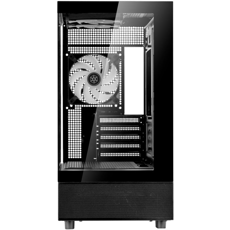 Load image into Gallery viewer, Silverstone lucid 04 mini tower behuizing (zwart | 2x usb-a | 1x usb-c | rgb | tempered glass)
