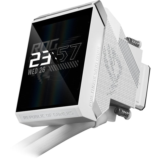 Asus rog strix lc iv 360 argb lcd waterkoeling (wit, 4-pin pwm)