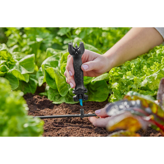 Gardena t-stuk voor sproeiers einddruppelaars 4,6 mm (3 16 ) verbinding (donkergrijs, 5 stuks)