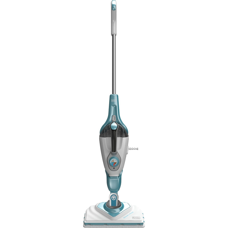 Afbeelding laden in galerijviewer, Black+decker bhsm1610dsm 1600w steam-mop met steamitt, deltavoet en 15 accessoires stoomreiniger (wit blauwgrijs)
