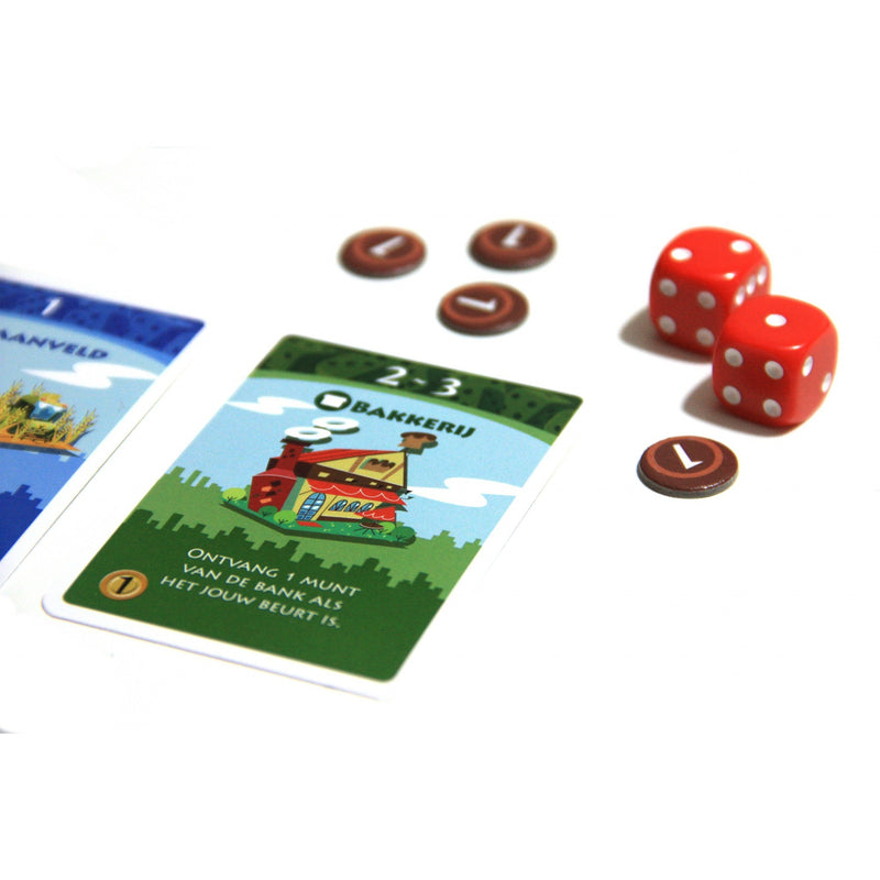 Load image into Gallery viewer, White goblin games machi koro dobbelspel (nederlands, 2 - 5 spelers, 40 minuten, vanaf 7 jaar)
