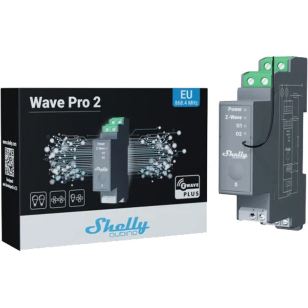 Load image into Gallery viewer, Shelly qubino wave pro 2 relais (grijs)
