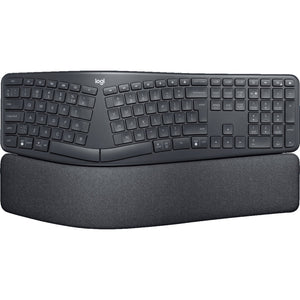 Logitech k860 ergo keyboard (zwart, 100%, bluetooth, us international iso)